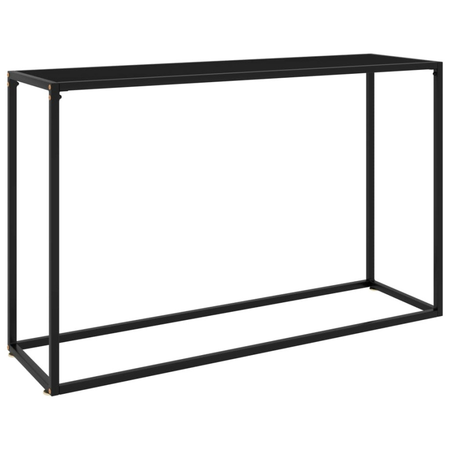 vidaXL Wandtafel 120x35x75 cm gehard glas zwart afbeelding 1