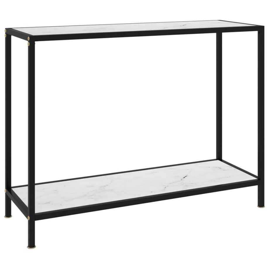 vidaXL Wandtafel 100x35x75 cm gehard glas wit vidaXL Wandtafel 100x35x75 cm gehard glas wit afbeelding 1