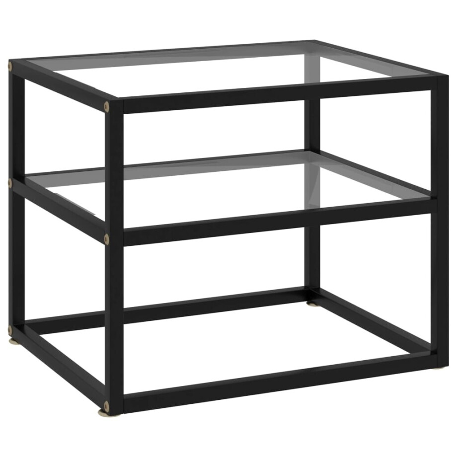 vidaXL Wandtafel 50x40x40 cm gehard glas transparant afbeelding 1
