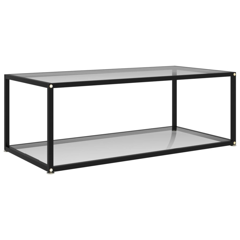 vidaXL Salontafel 100x50x35 cm gehard glas transparant afbeelding 1