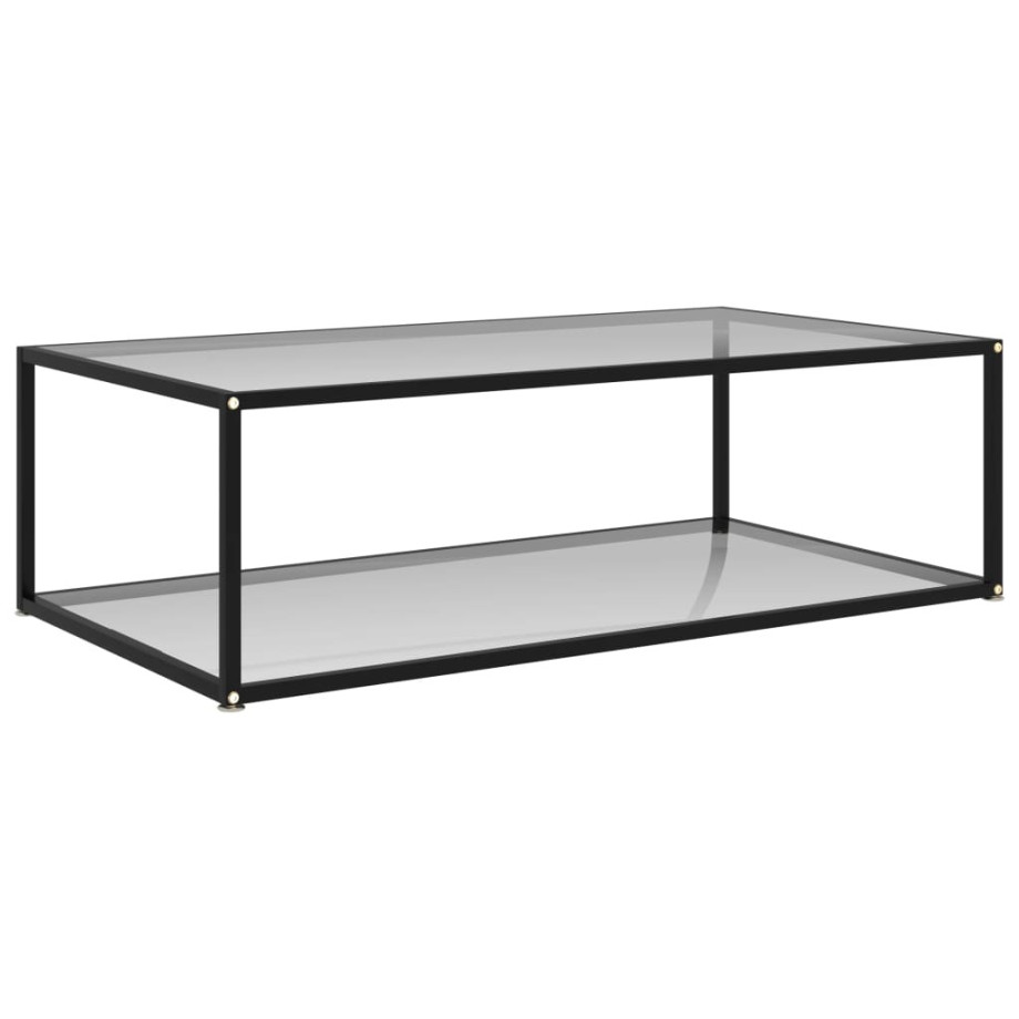 vidaXL Salontafel 120x60x35 cm gehard glas transparant afbeelding 1