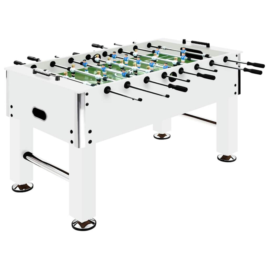 vidaXL Voetbaltafel 60 kg 140x74,5x87,5 cm staal wit afbeelding 1