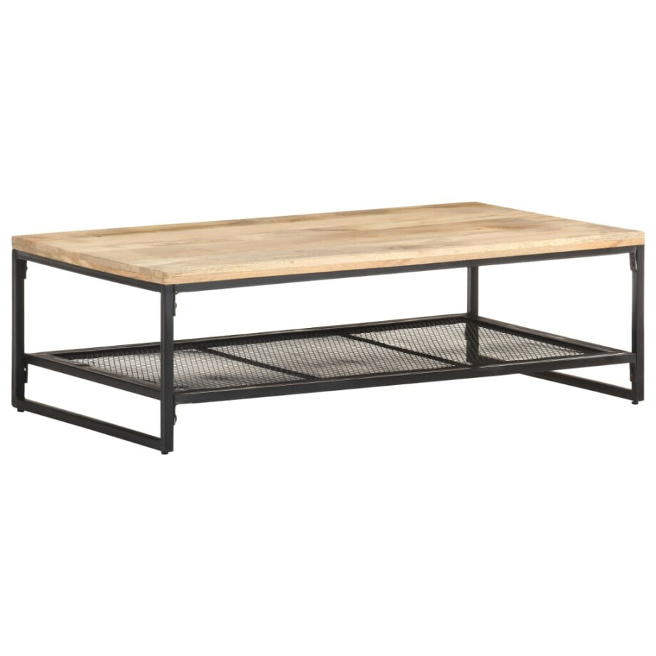 vidaXL Salontafel 110x60x35 cm massief mangohout afbeelding 1
