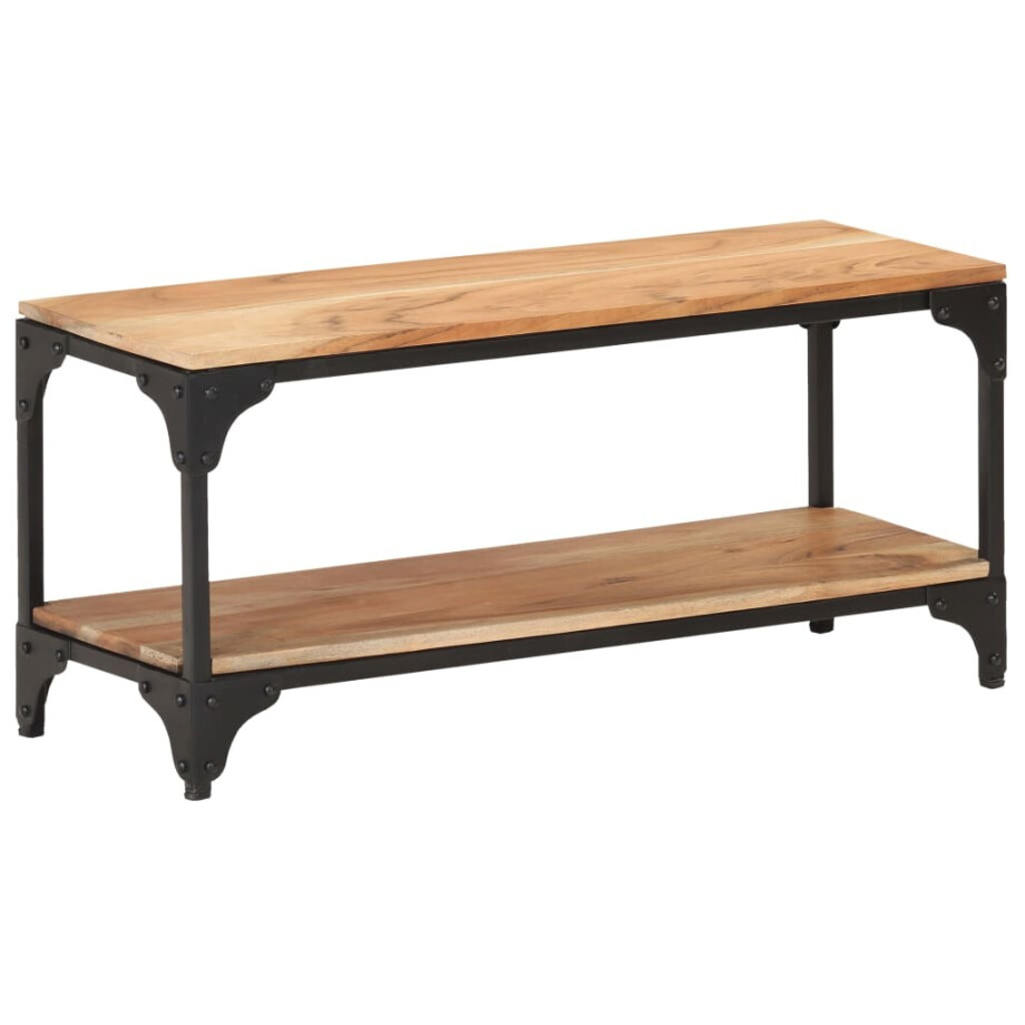 vidaXL Salontafel 90x30x40 cm massief acaciahout afbeelding 1