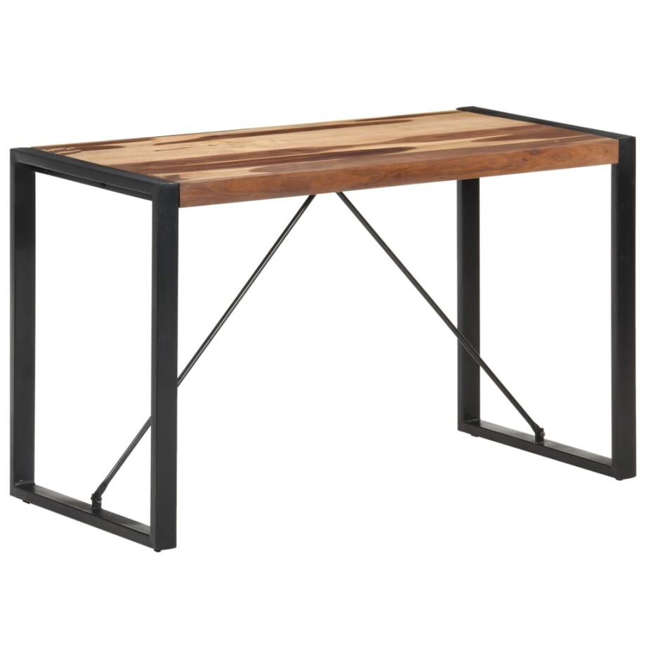 vidaXL Eettafel 120x60x75 cm massief hout afbeelding 1