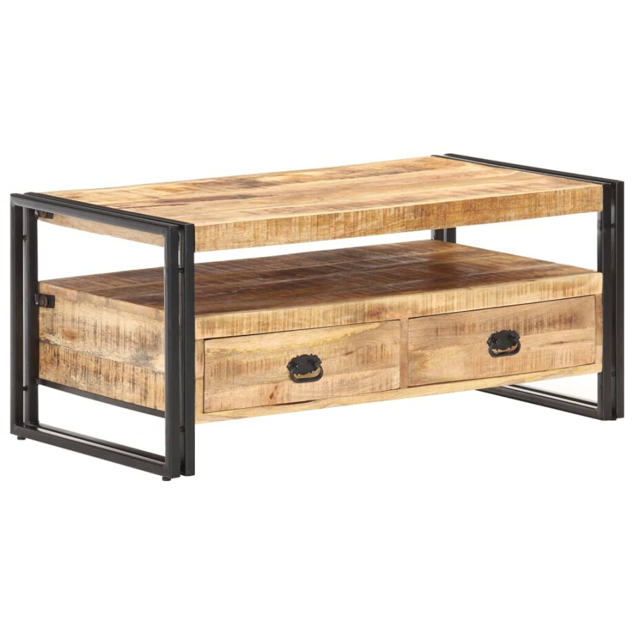 vidaXL Salontafel 100x55x45 cm ruw mangohout vidaXL Salontafel 100x55x45 cm ruw mangohout afbeelding 1