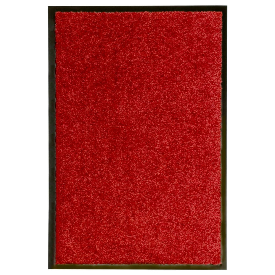 vidaXL Deurmat wasbaar 40x60 cm rood afbeelding 1