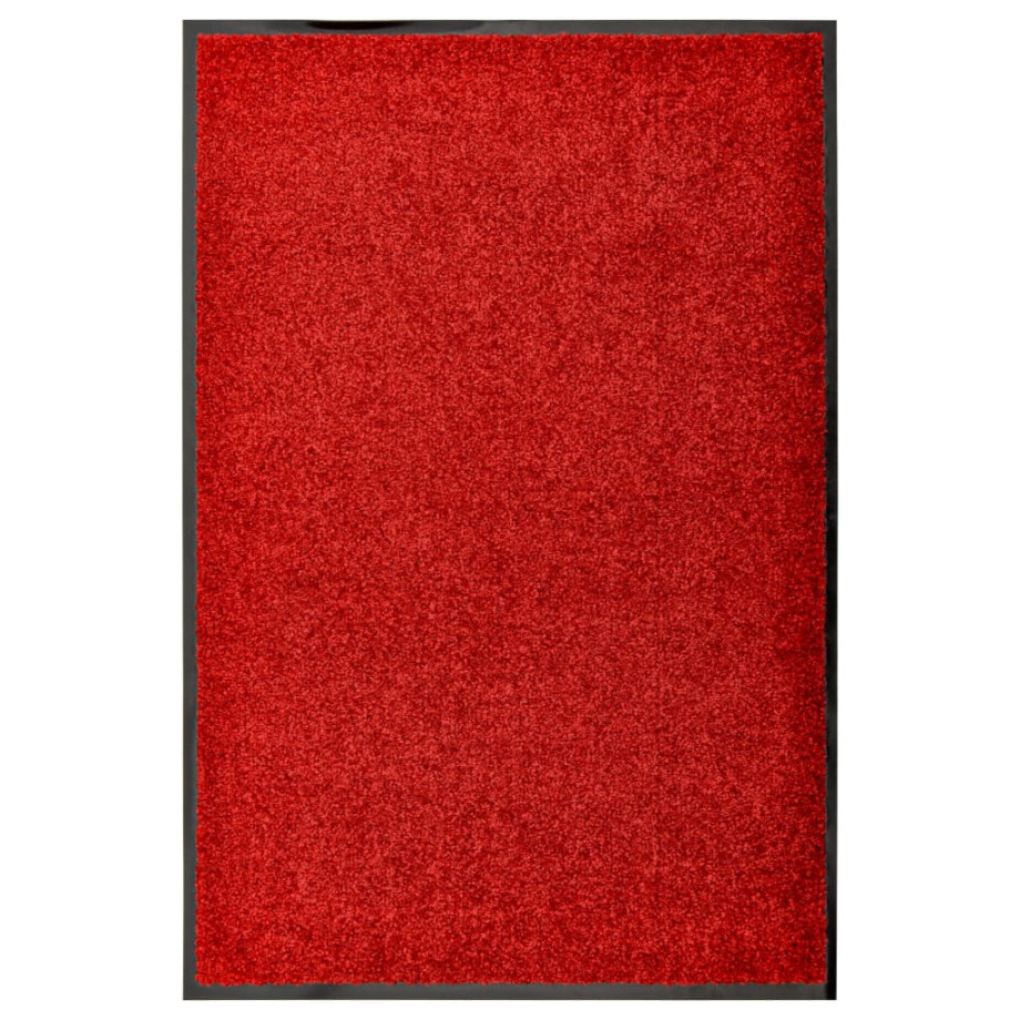 vidaXL Deurmat wasbaar 60x90 cm rood afbeelding 1