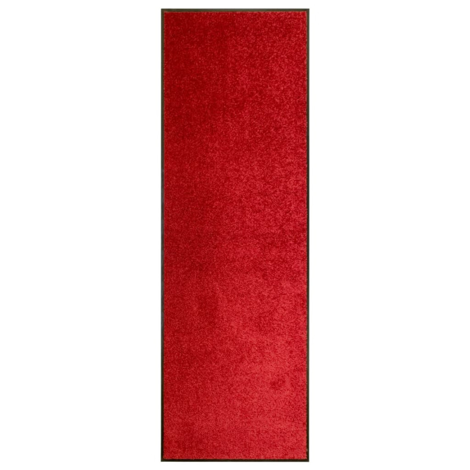 vidaXL Deurmat wasbaar 60x180 cm rood afbeelding 1