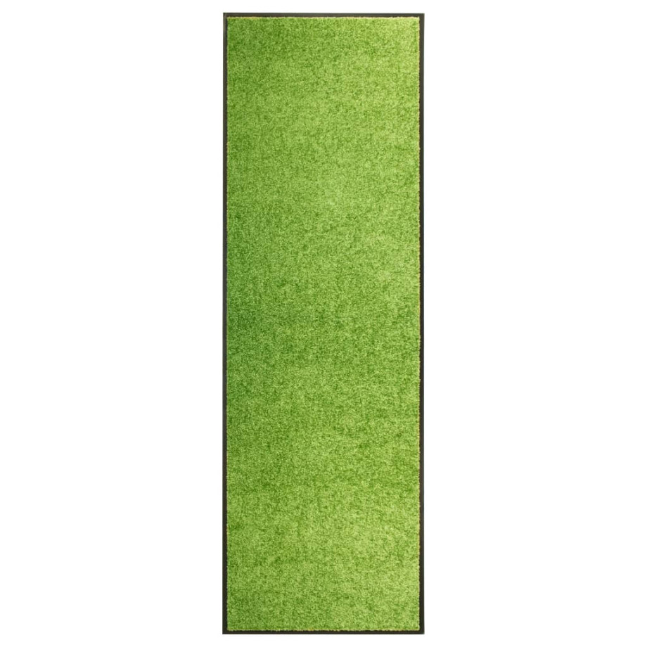vidaXL Deurmat wasbaar 60x180 cm groen afbeelding 1