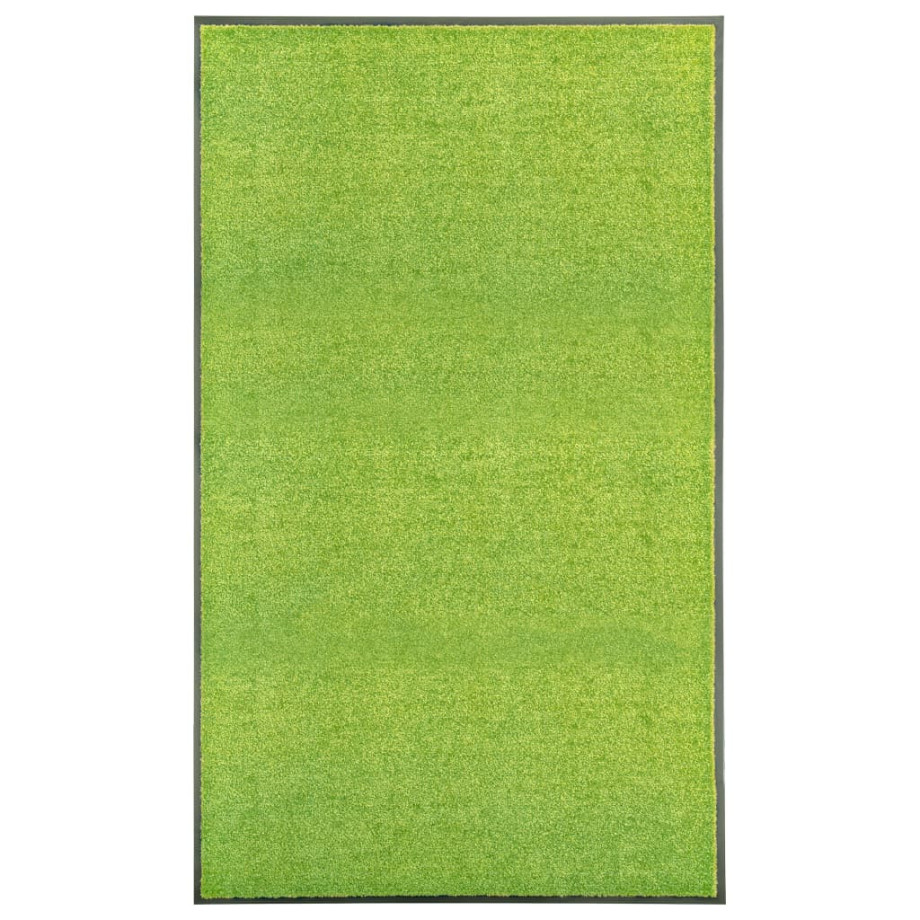 vidaXL Deurmat wasbaar 90x150 cm groen afbeelding 1