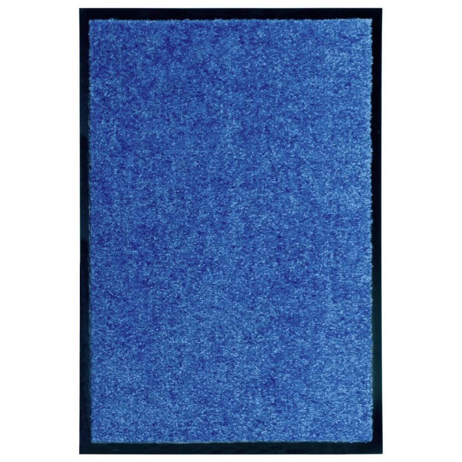 vidaXL Deurmat wasbaar 40x60 cm blauw afbeelding 1