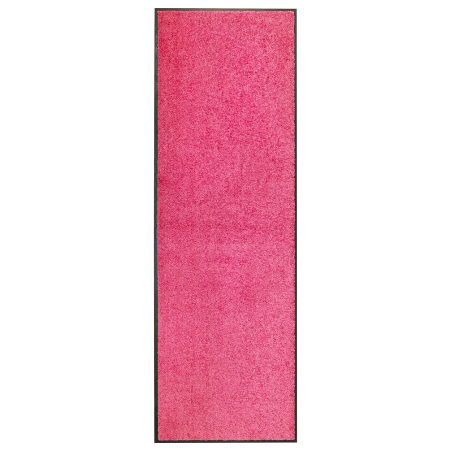 vidaXL Deurmat wasbaar 60x180 cm roze afbeelding 1