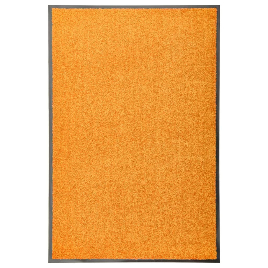 vidaXL Deurmat wasbaar 60x90 cm oranje afbeelding 1