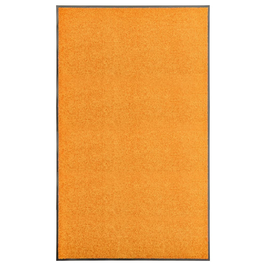 vidaXL Deurmat wasbaar 90x150 cm oranje afbeelding 1