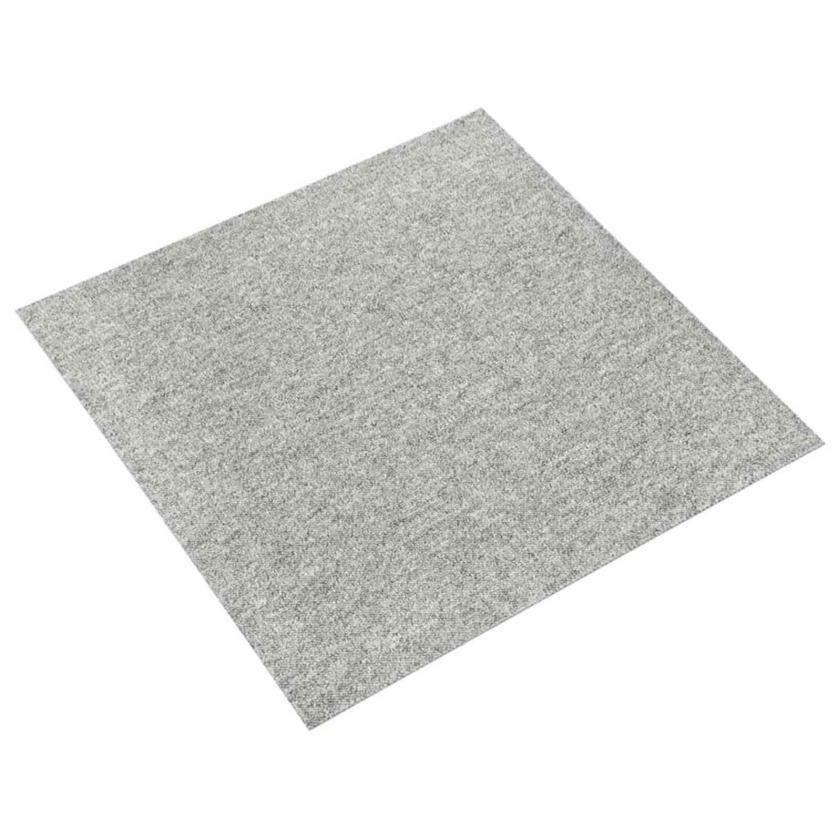vidaXL Tapijt 20 pcs Lichtgrijs 50 x 50 cm 100% Polypropyleen afbeelding 1