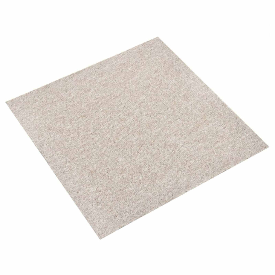 vidaXL Tapijt 20 pcs Licht Beige 50 x 50 cm 100% Polypropyleen afbeelding 1