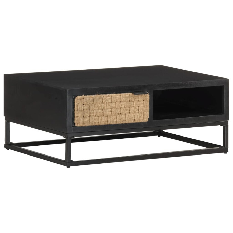 vidaXL Salontafel 90x60x35 cm massief mangohout afbeelding 1