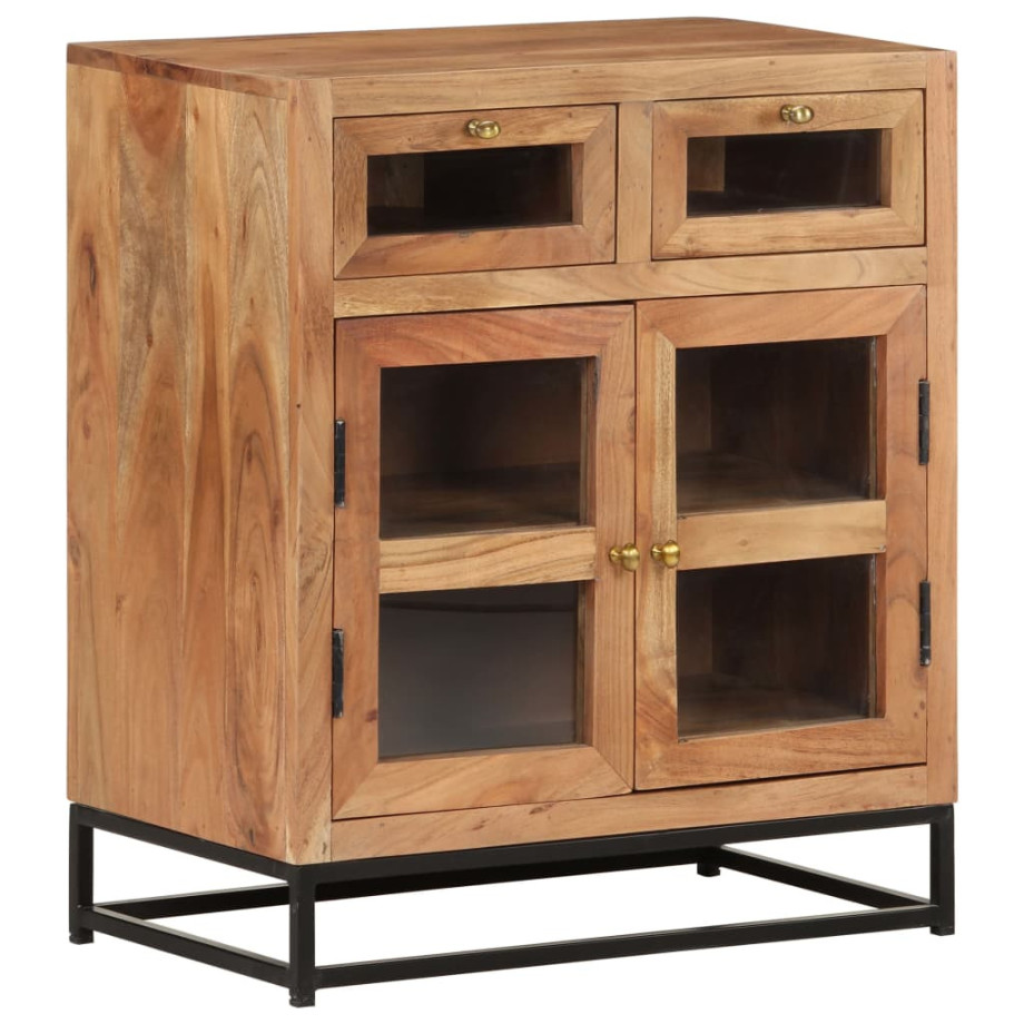 vidaXL Dressoir 60x35x70 cm massief acaciahout afbeelding 1