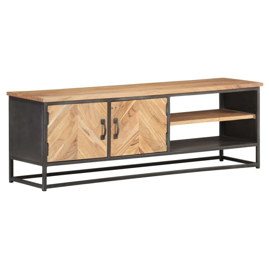 vidaXL Tv-meubel 120x30x40 cm massief acaciahout afbeelding 1