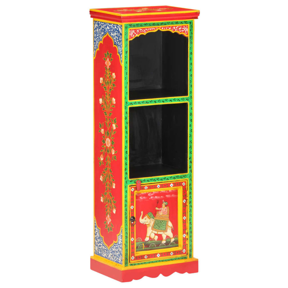 vidaXL Hoge kast handgeschilderd 40x30x120 cm massief mangohout afbeelding 1