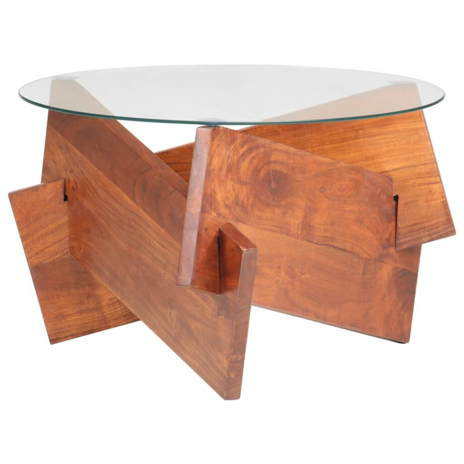 vidaXL Salontafel 60 cm massief acaciahout afbeelding 1