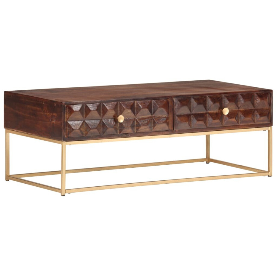 vidaXL Salontafel 112x50x40 cm Massief mangohout vidaXL Salontafel 112x50x40 cm Massief mangohout afbeelding