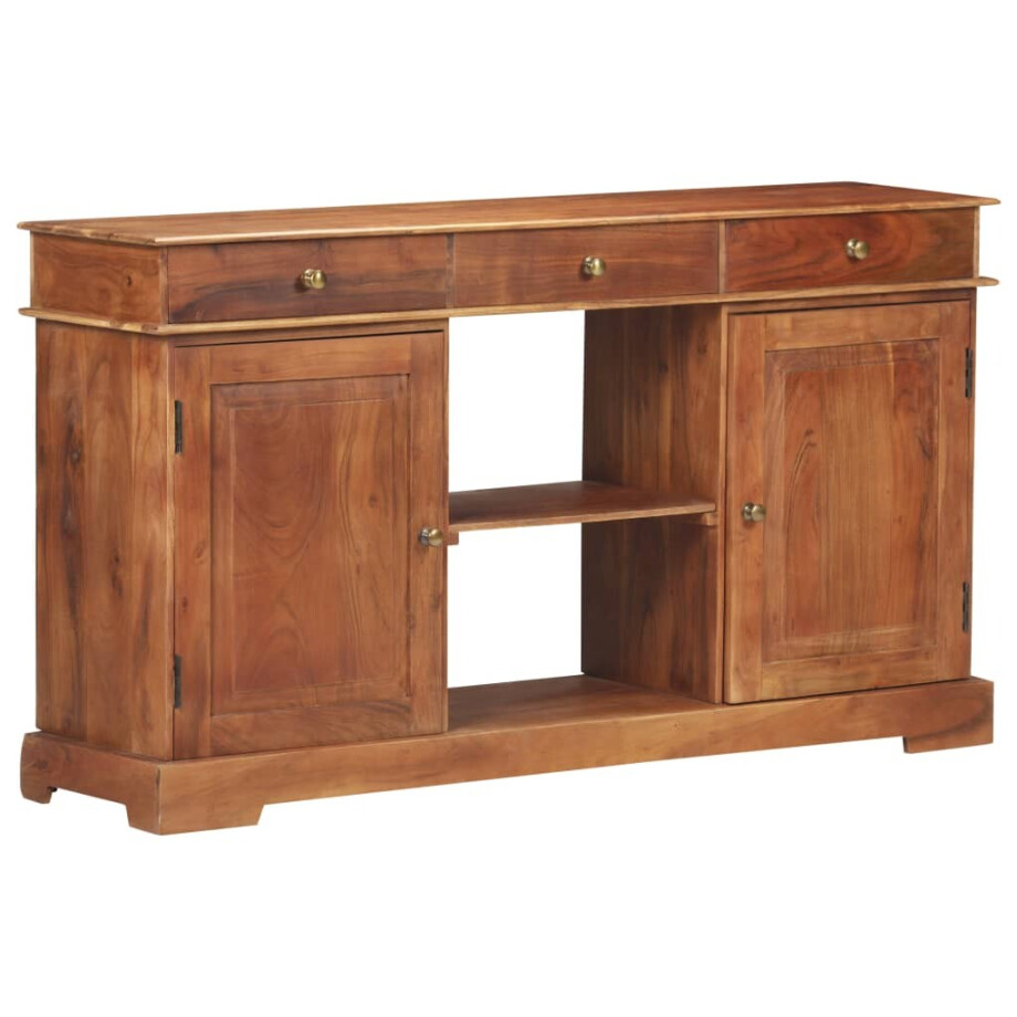 vidaXL Dressoir 135x35x75 cm massief acaciahout afbeelding 1