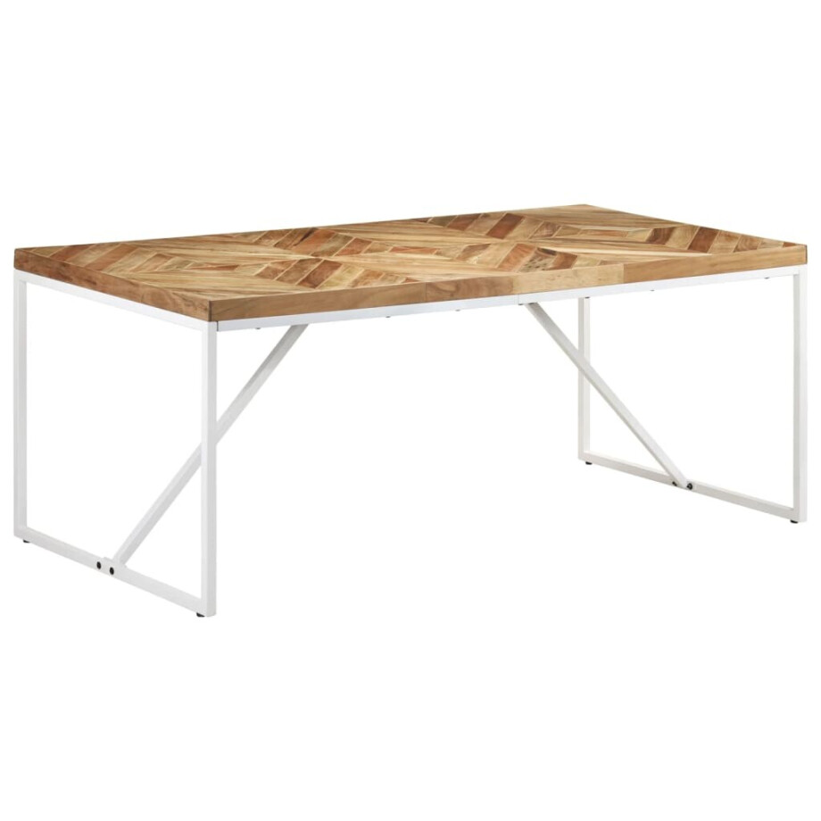 vidaXL Eettafel 180x90x76 cm massief acaciahout en mangohout afbeelding 1