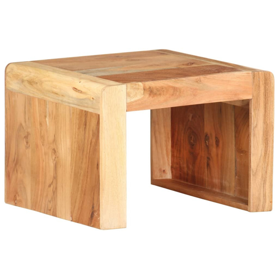 vidaXL Bijzettafel 43x40x30 cm massief acaciahout afbeelding 1