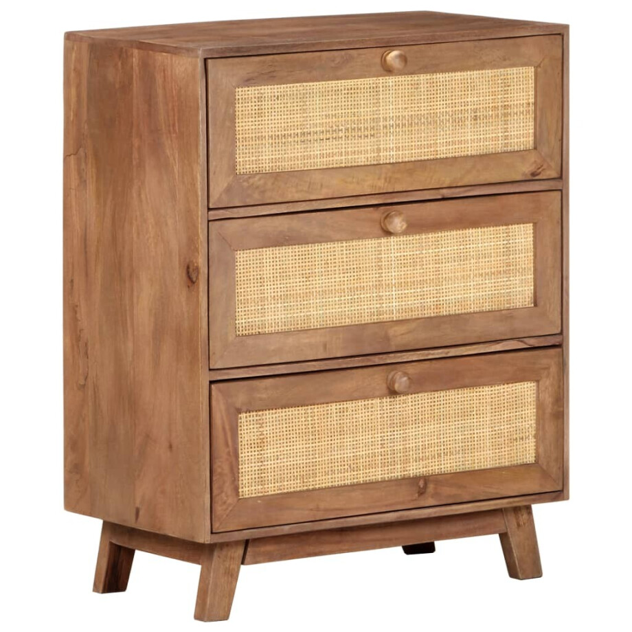 vidaXL Dressoir 61x35x76 cm massief mangohout afbeelding 1