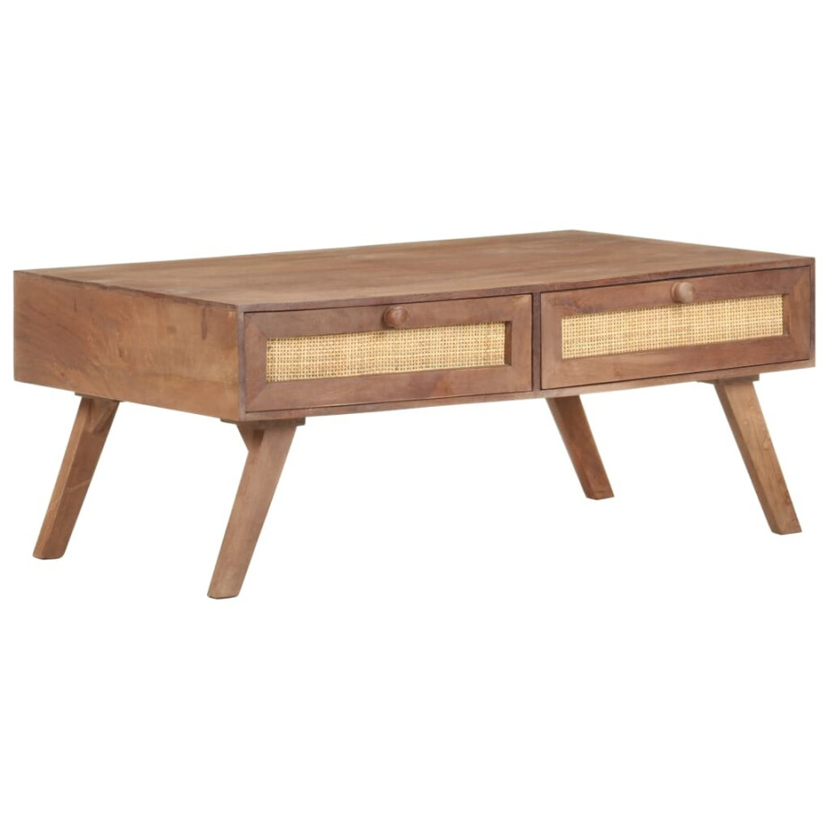 vidaXL Salontafel 100x60x40 cm massief mangohout afbeelding 1