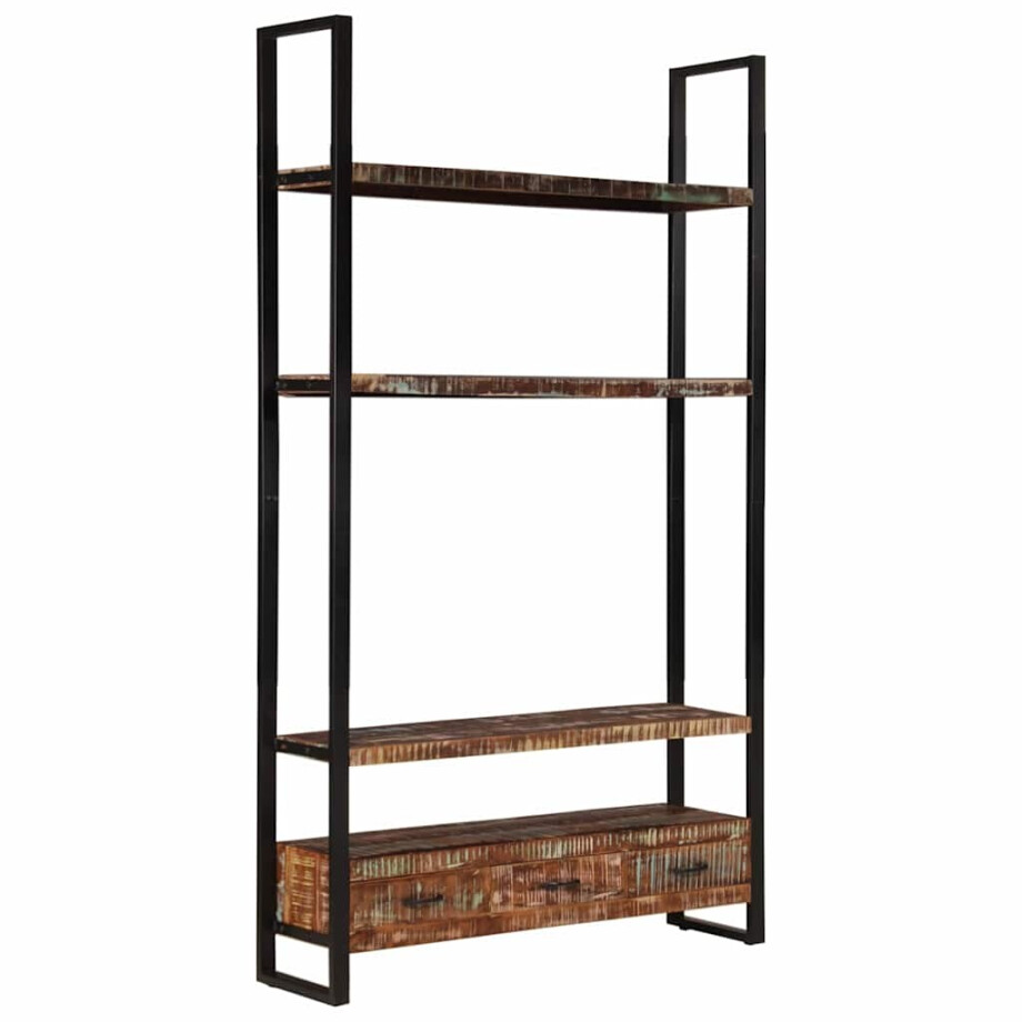 vidaXL Boekenkast 118x30x200 cm massief gerecycled hout afbeelding 1
