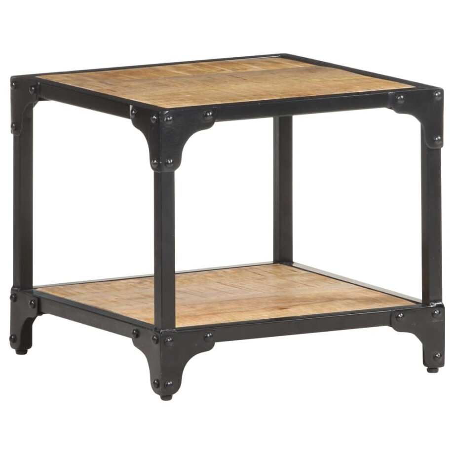 vidaXL Salontafel 40x40x36 cm massief ruw mangohout vidaXL Salontafel 40x40x36 cm massief ruw mangohout afbeelding 1