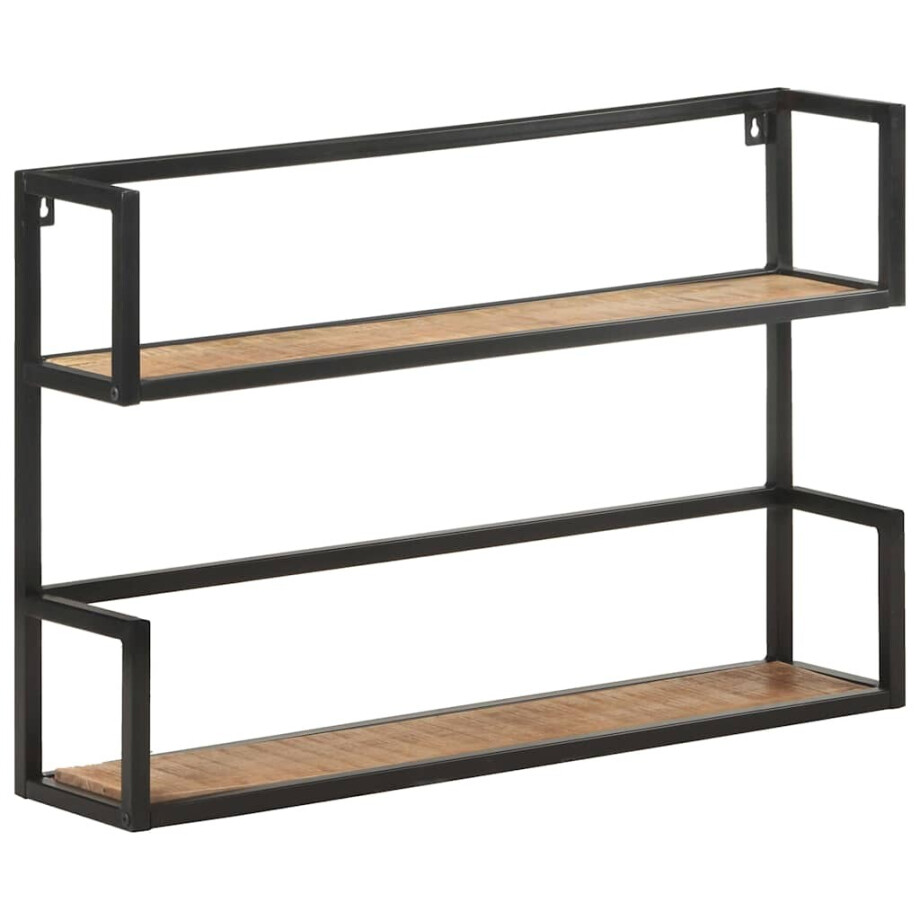 vidaXL Wandrek 80x20x60 cm ruw mangohout afbeelding 1