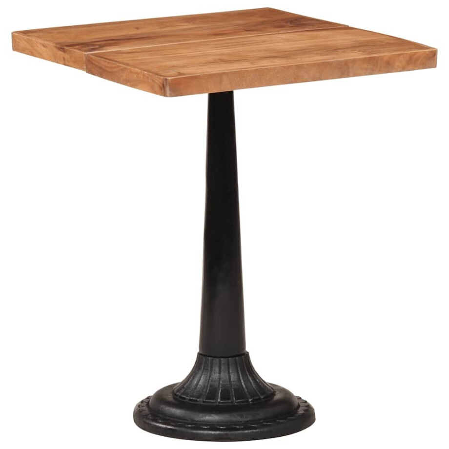 vidaXL Bistrotafel 60x60x76 cm massief acaciahout afbeelding 1