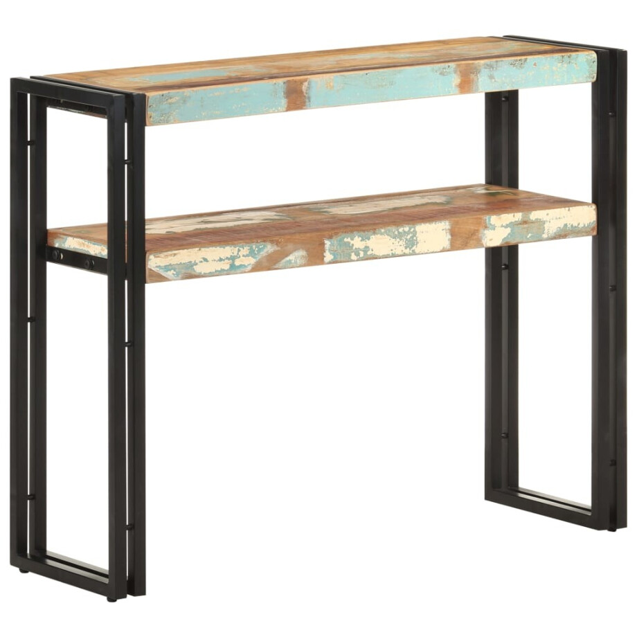 vidaXL Wandtafel 90x30x75 cm massief gerecycled hout afbeelding 1