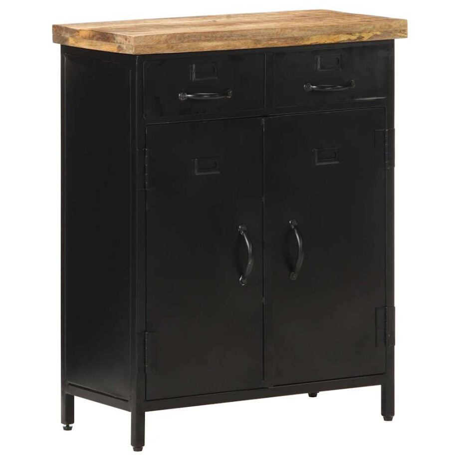vidaXL Dressoir 60x30x76 cm ruw mangohout afbeelding 1