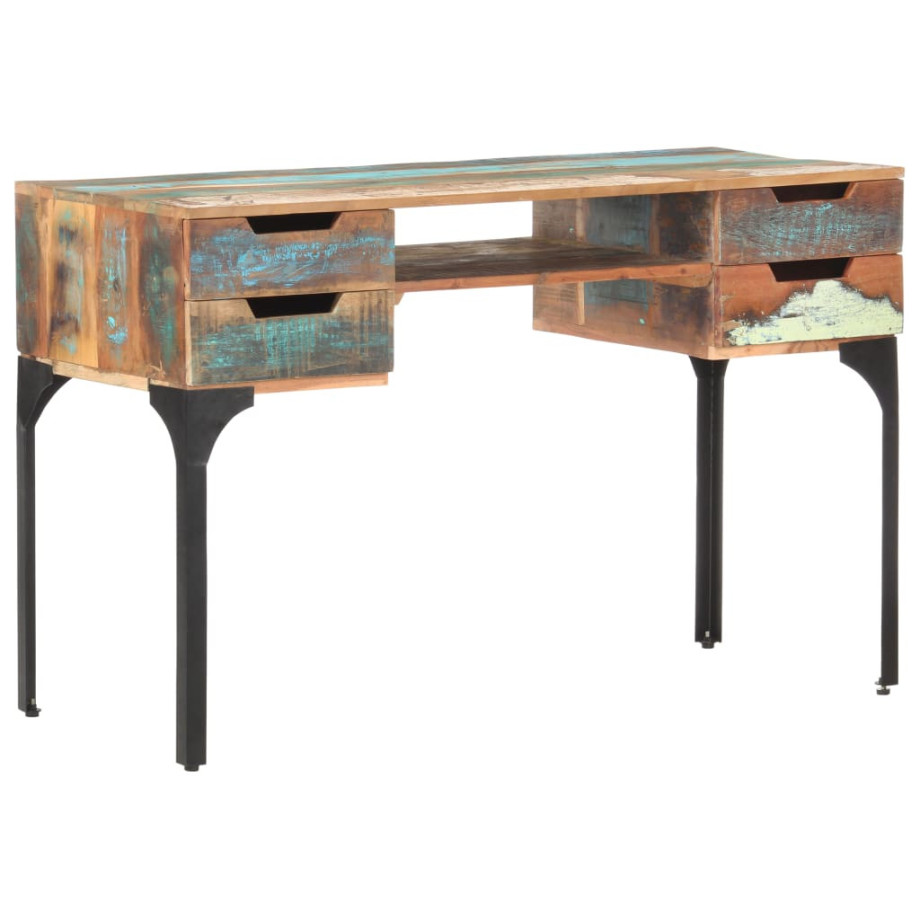 vidaXL Bureau 118x48x75 cm massief gerecycled hout afbeelding 1