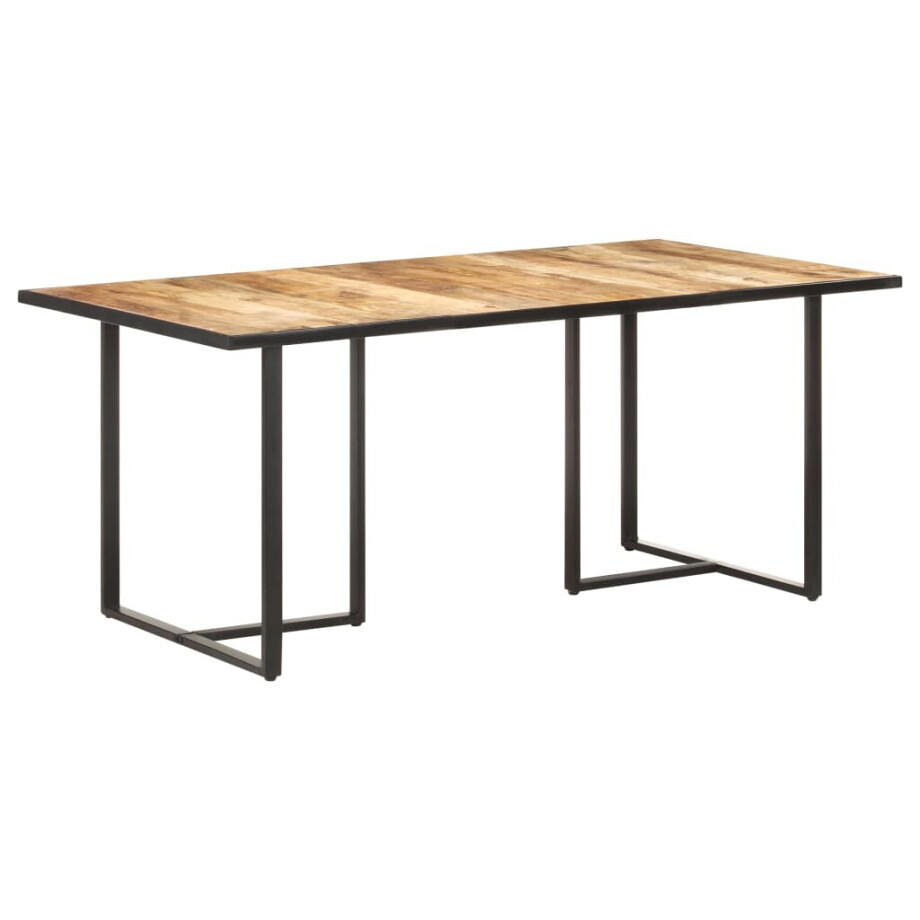 vidaXL Eettafel 180 cm ruw mangohout afbeelding 1