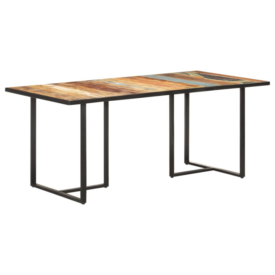 vidaXL Eettafel 180 cm massief gerecycled hout afbeelding 1