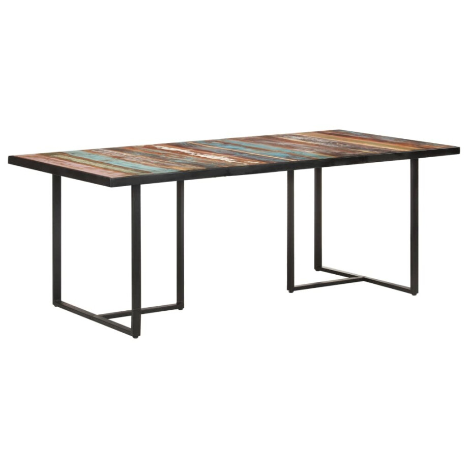 vidaXL Eettafel 200 cm massief gerecycled hout afbeelding 1