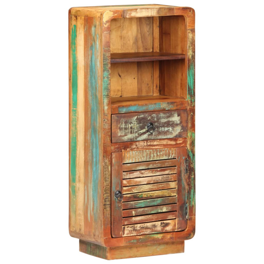 vidaXL Hoge kast 45x32x110 cm massief gerecycled hout afbeelding 1