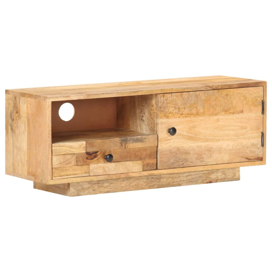 vidaXL Tv-meubel 90x30x35 cm massief mangohout afbeelding 1