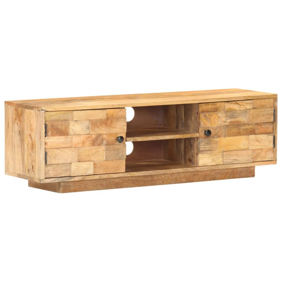 vidaXL Tv-meubel 116x30x35 cm massief mangohout afbeelding 1