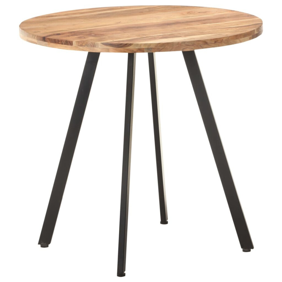 vidaXL Eettafel 80 cm massief acaciahout afbeelding 1
