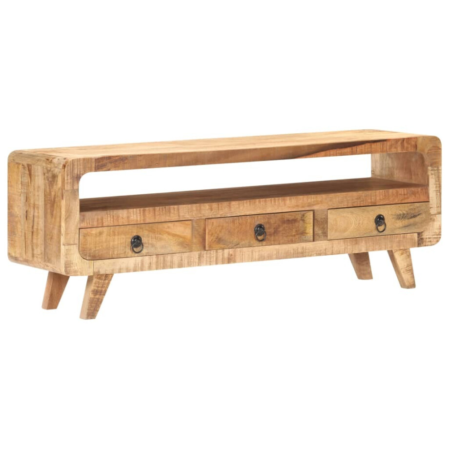 vidaXL Tv-meubel 117x30x41 cm massief ruw mangohout afbeelding 1