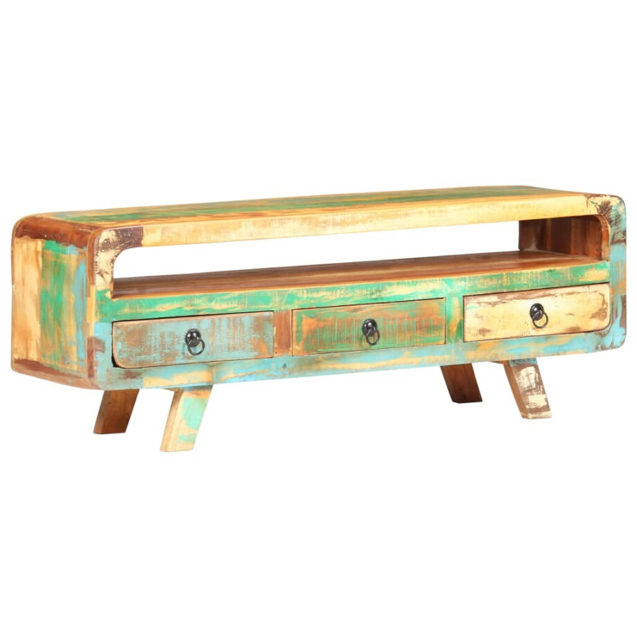 vidaXL Tv-meubel 117x30x41 cm massief gerecycled hout afbeelding 1