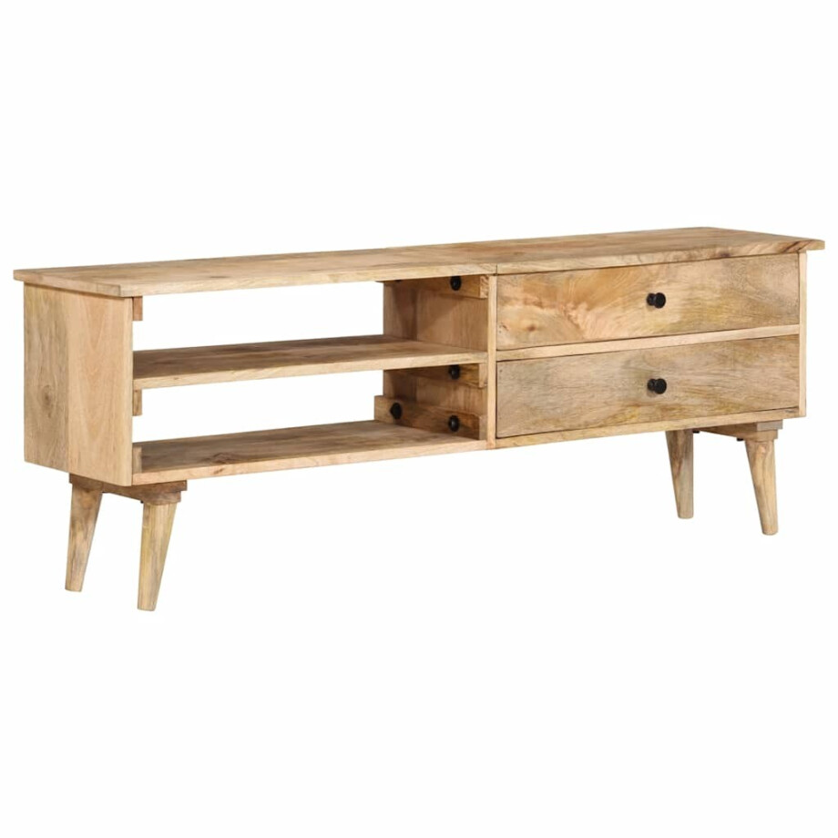 vidaXL Tv-meubel 140x30x50 cm massief mangohout afbeelding 1
