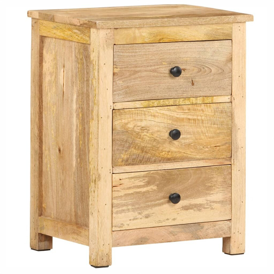 vidaXL Nachtkastje 45x35x60 cm massief mangohout afbeelding 1